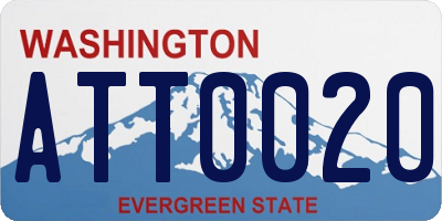 WA license plate ATT0020