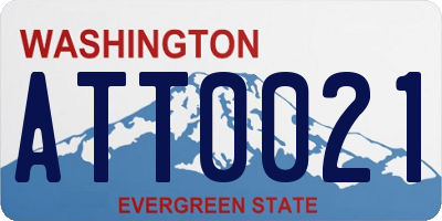 WA license plate ATT0021