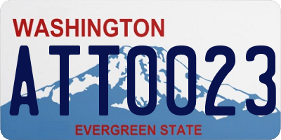 WA license plate ATT0023