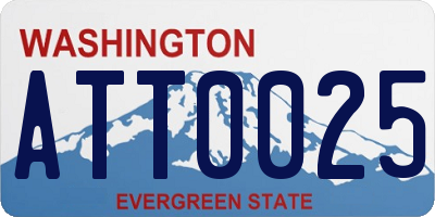 WA license plate ATT0025