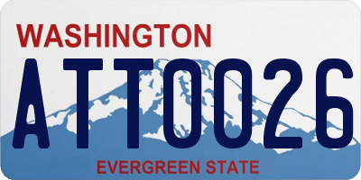 WA license plate ATT0026