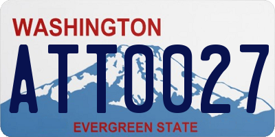 WA license plate ATT0027