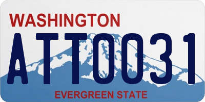 WA license plate ATT0031