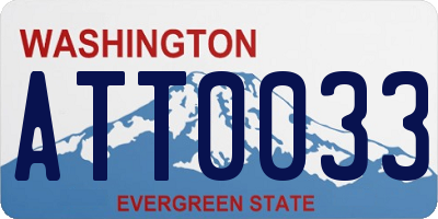 WA license plate ATT0033