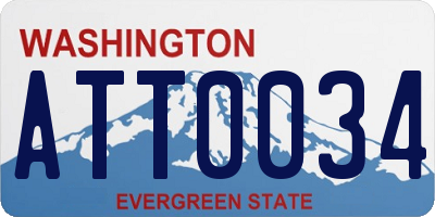 WA license plate ATT0034