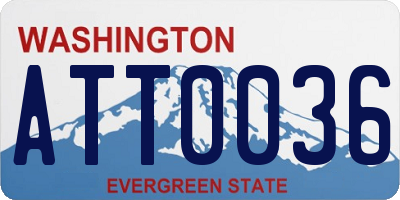 WA license plate ATT0036