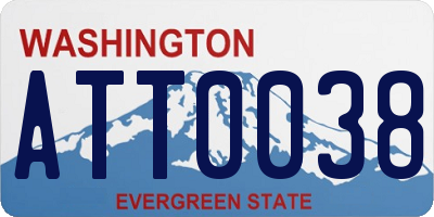 WA license plate ATT0038