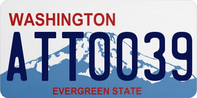 WA license plate ATT0039