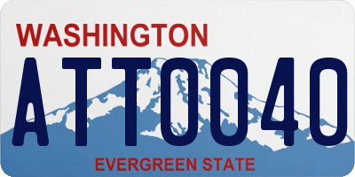 WA license plate ATT0040