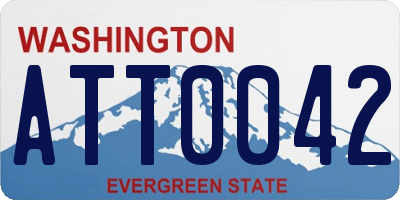 WA license plate ATT0042