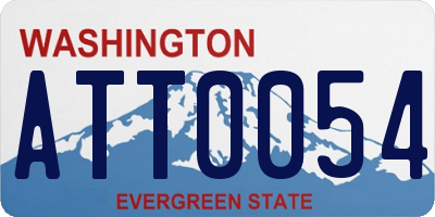 WA license plate ATT0054
