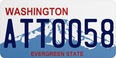 WA license plate ATT0058