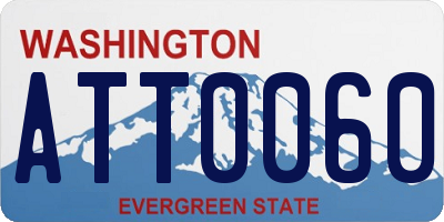 WA license plate ATT0060