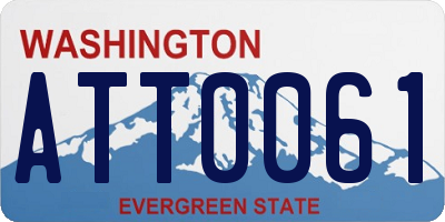 WA license plate ATT0061