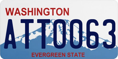 WA license plate ATT0063