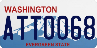 WA license plate ATT0068