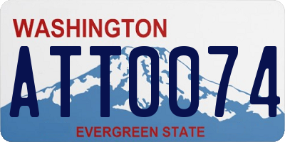 WA license plate ATT0074