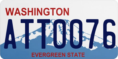 WA license plate ATT0076