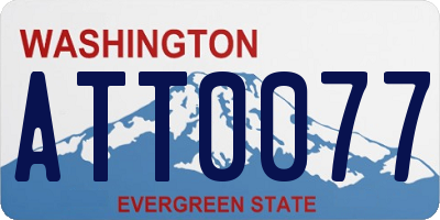 WA license plate ATT0077