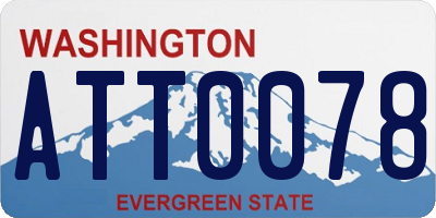 WA license plate ATT0078