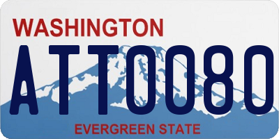 WA license plate ATT0080
