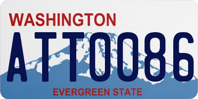 WA license plate ATT0086