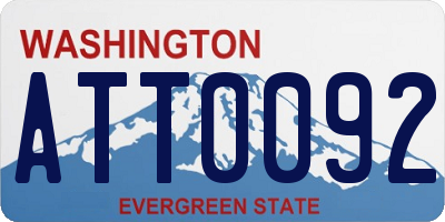 WA license plate ATT0092