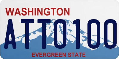 WA license plate ATT0100