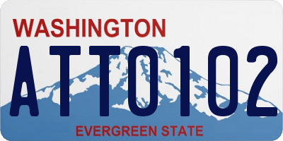 WA license plate ATT0102