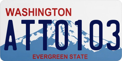 WA license plate ATT0103