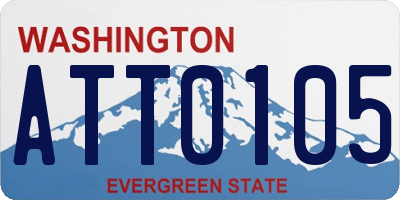 WA license plate ATT0105