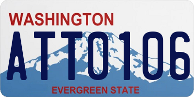 WA license plate ATT0106