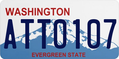 WA license plate ATT0107