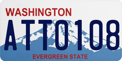 WA license plate ATT0108