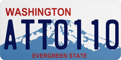 WA license plate ATT0110