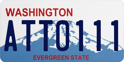 WA license plate ATT0111
