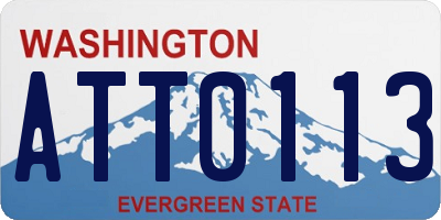 WA license plate ATT0113