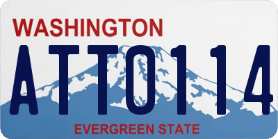 WA license plate ATT0114
