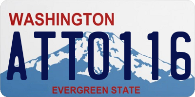WA license plate ATT0116