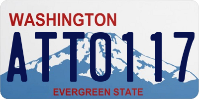 WA license plate ATT0117