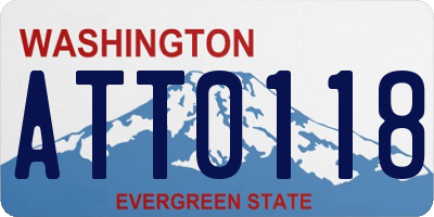 WA license plate ATT0118
