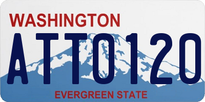 WA license plate ATT0120
