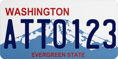 WA license plate ATT0123