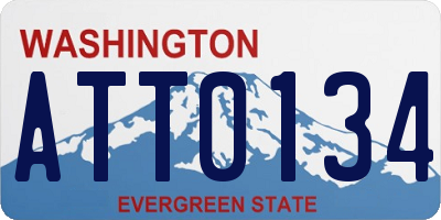 WA license plate ATT0134