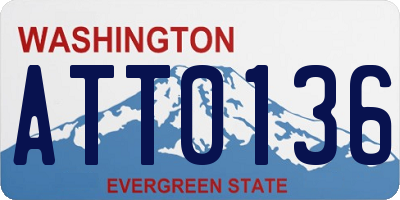 WA license plate ATT0136