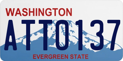 WA license plate ATT0137
