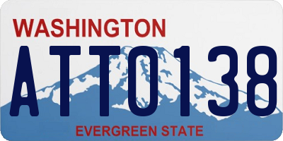 WA license plate ATT0138