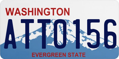 WA license plate ATT0156