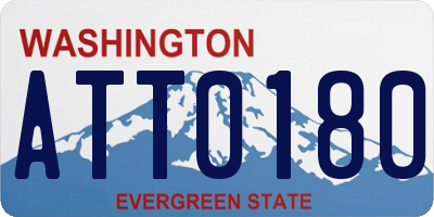 WA license plate ATT0180