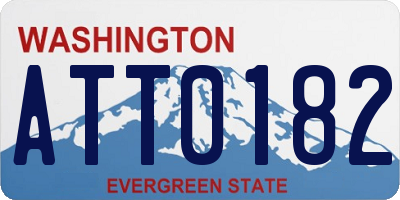 WA license plate ATT0182